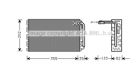 AVA QUALITY COOLING Iztvaikotājs, Gaisa kondicionēšanas sistēma PEV009